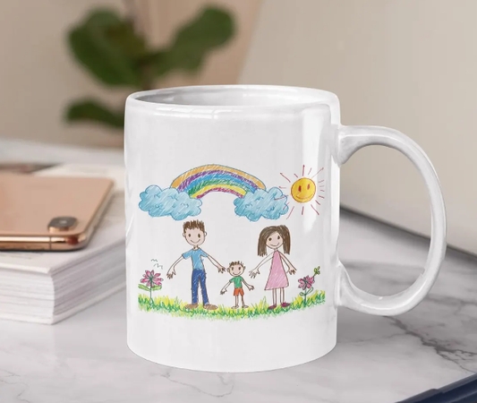 🎨 Taza Personalizada con el Dibujo de Tu Hijo